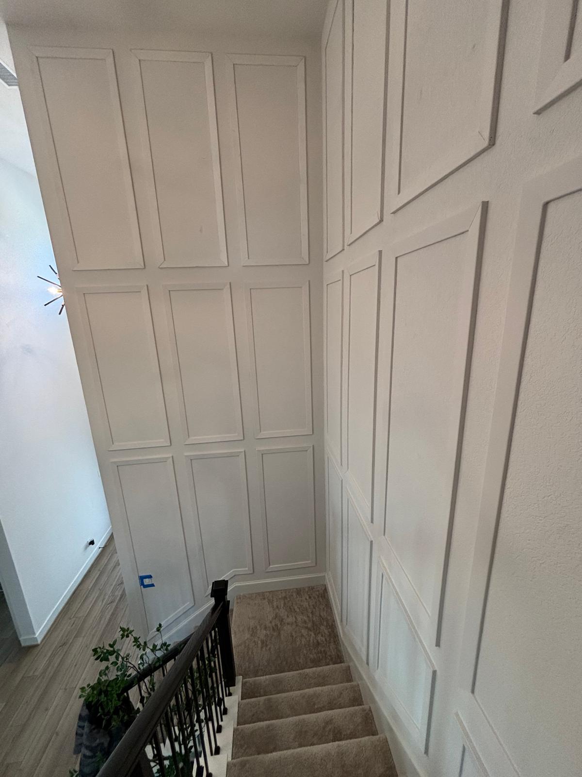 Decorative wall molding installation